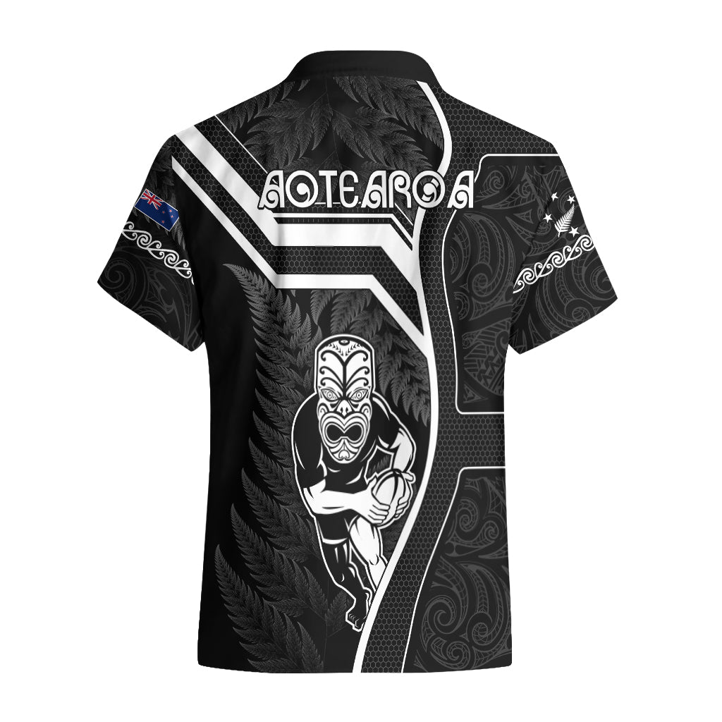 New Zealand Aotearoa Rugby Hawaiian Shirt Black Fern Maori Tribal Sporty Style LT9 - Polynesian Pride