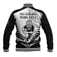 New Zealand Rugby Baseball Jacket Proud Aoteroa Stylised Maori Koru LT9 - Polynesian Pride