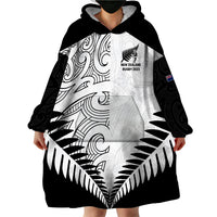 New Zealand Rugby Wearable Blanket Hoodie Proud Aoteroa Stylised Maori Koru LT9 - Polynesian Pride