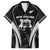 New Zealand Aotearoa Rugby Family Matching Off Shoulder Long Sleeve Dress and Hawaiian Shirt Haka Dance Mixed Silver Fern Sporty Style LT9 Dad's Shirt - Short Sleeve Black - Polynesian Pride