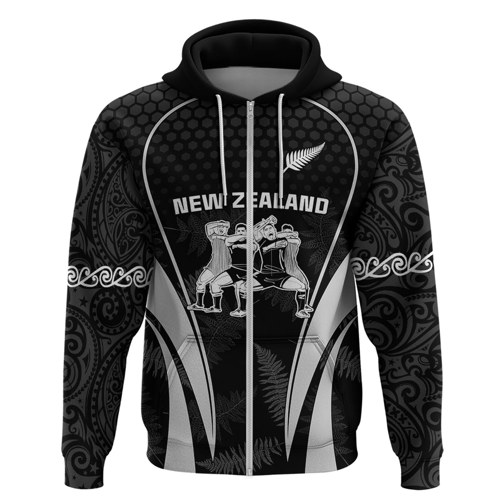 New Zealand Aotearoa Rugby Hoodie Haka Dance Mixed Silver Fern Sporty Style LT9 - Polynesian Pride