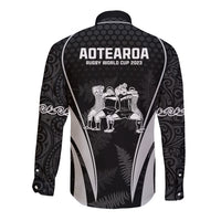 New Zealand Aotearoa Rugby Long Sleeve Button Shirt Haka Dance Mixed Silver Fern Sporty Style LT9 - Polynesian Pride