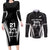 Custom New Zealand Aotearoa Rugby Couples Matching Long Sleeve Bodycon Dress and Long Sleeve Button Shirts Haka Dance Mixed Silver Fern Sporty Style LT9 Black - Polynesian Pride