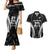 Custom New Zealand Aotearoa Rugby Couples Matching Mermaid Dress and Hawaiian Shirt Haka Dance Mixed Silver Fern Sporty Style LT9 Black - Polynesian Pride