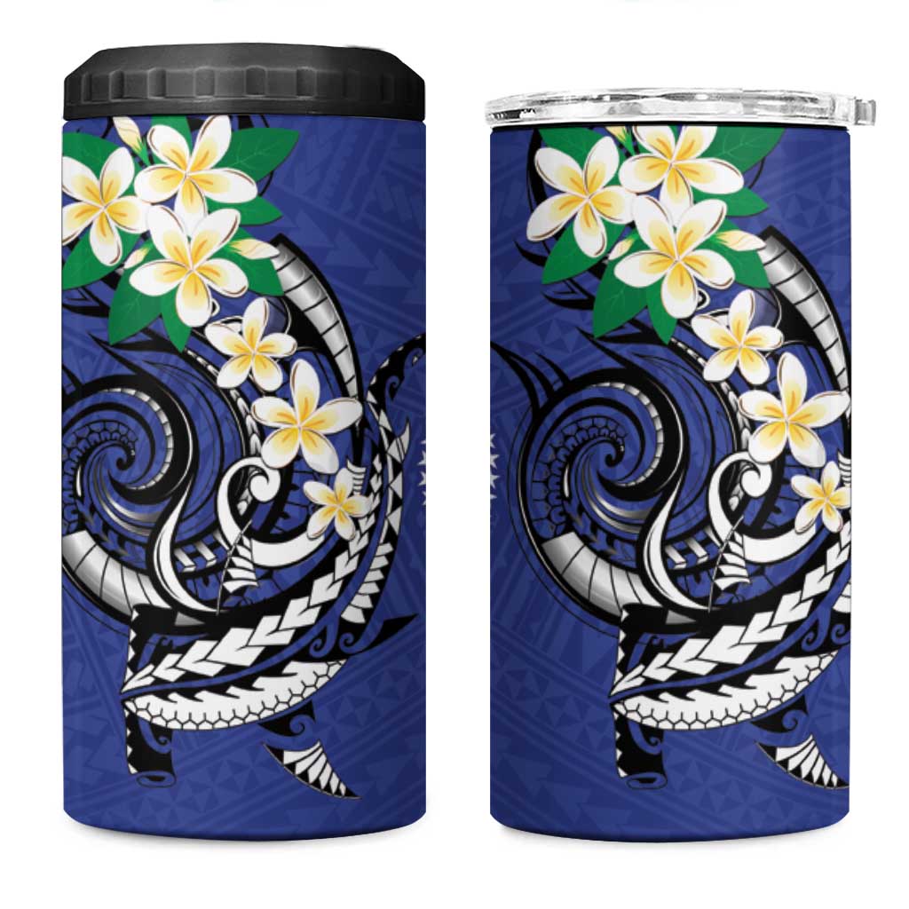 FSM Chuuk State Polynesian Shark Tattoo Personalised 4 in 1 Can Cooler Tumbler LT9 One Size: 16 oz Blue - Polynesian Pride