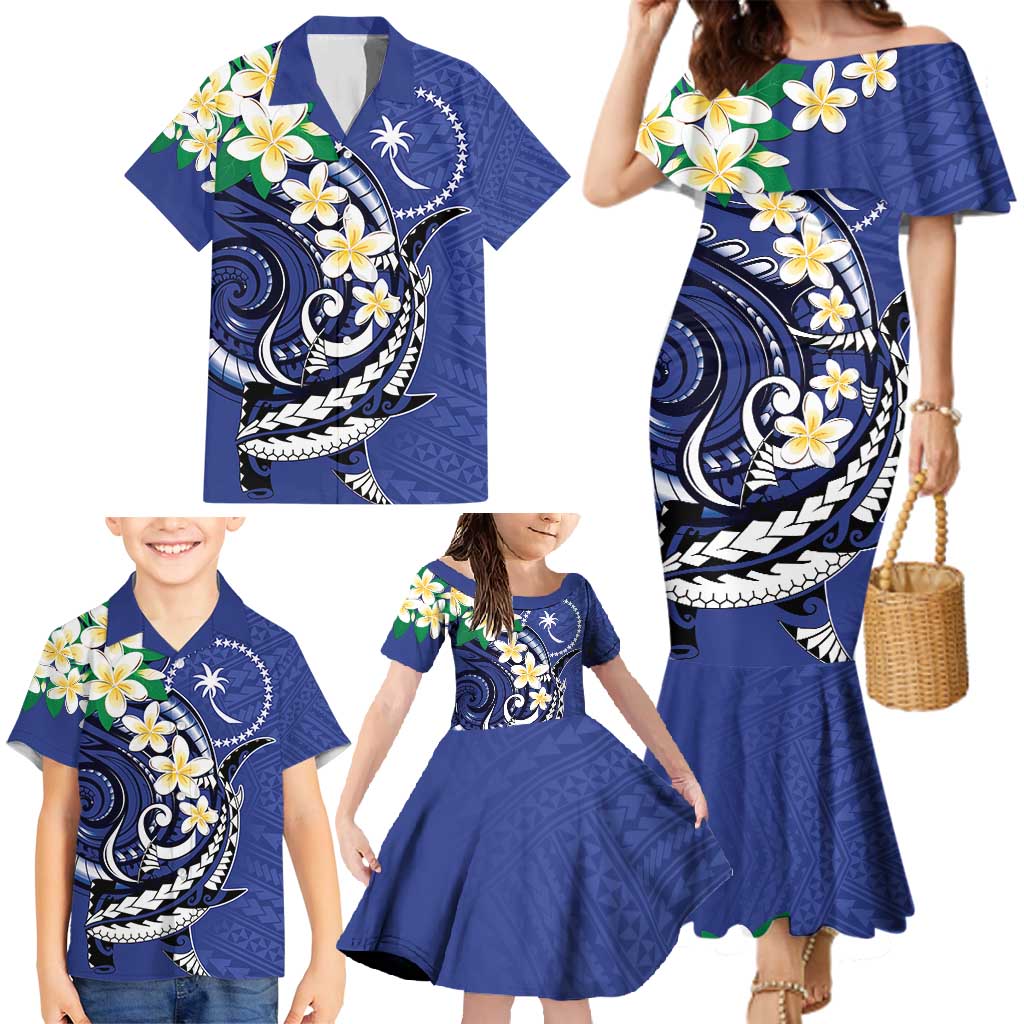 FSM Chuuk State Polynesian Shark Tattoo Personalised Family Matching Mermaid Dress and Hawaiian Shirt LT9 - Polynesian Pride