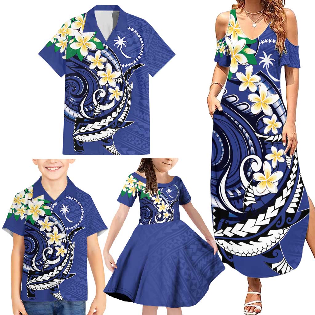 FSM Chuuk State Polynesian Shark Tattoo Personalised Family Matching Summer Maxi Dress and Hawaiian Shirt LT9 - Polynesian Pride