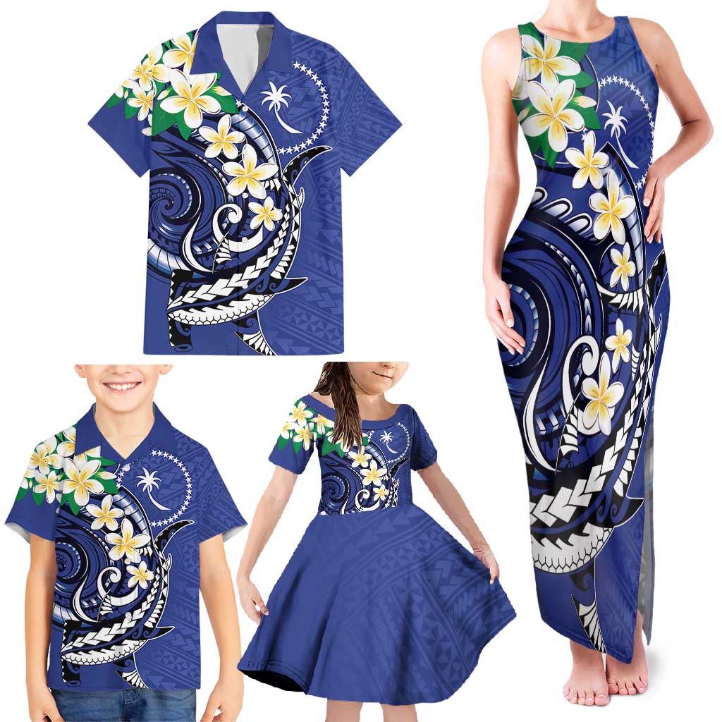 FSM Chuuk State Polynesian Shark Tattoo Personalised Family Matching Tank Maxi Dress and Hawaiian Shirt LT9 - Polynesian Pride