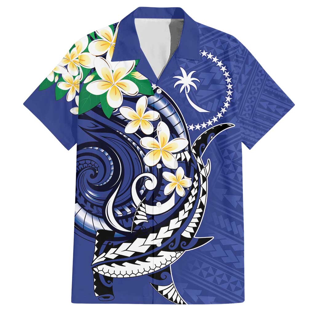 FSM Chuuk State Polynesian Shark Tattoo Personalised Hawaiian Shirt LT9 Blue - Polynesian Pride