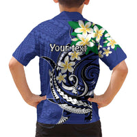 FSM Chuuk State Polynesian Shark Tattoo Personalised Kid Hawaiian Shirt