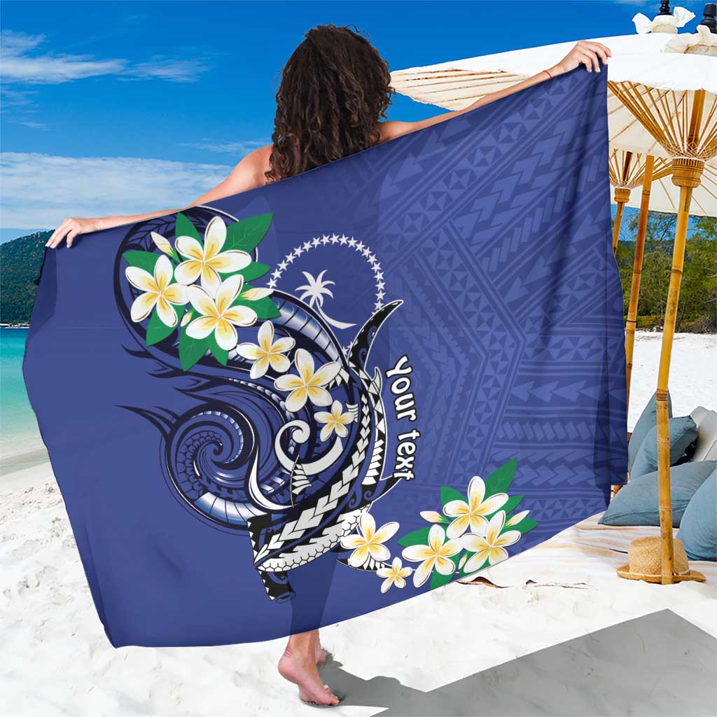 FSM Chuuk State Polynesian Shark Tattoo Personalised Sarong LT9 One Size 44 x 66 inches Blue - Polynesian Pride