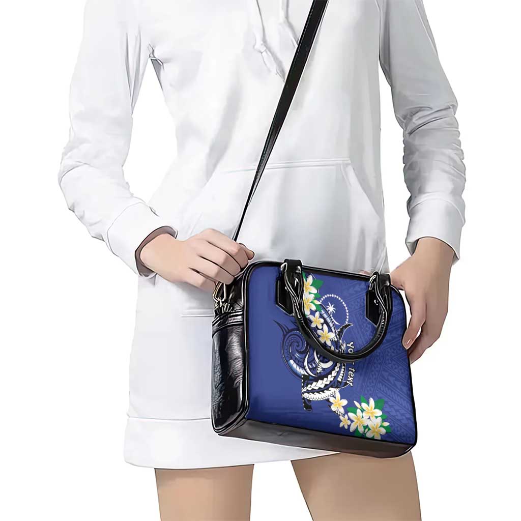FSM Chuuk State Polynesian Shark Tattoo Personalised Shoulder Handbag LT9 - Polynesian Pride