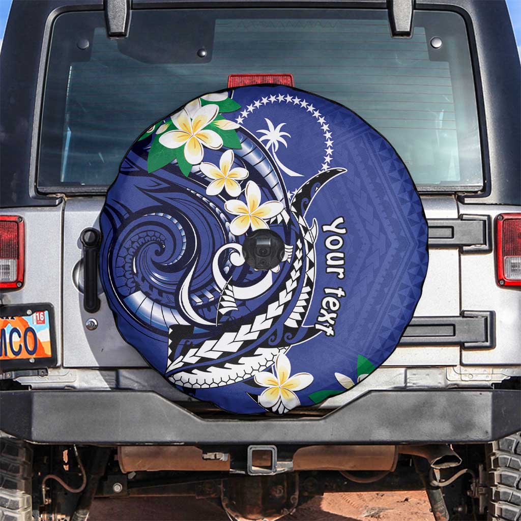 FSM Chuuk State Polynesian Shark Tattoo Personalised Spare Tire Cover LT9 Blue - Polynesian Pride