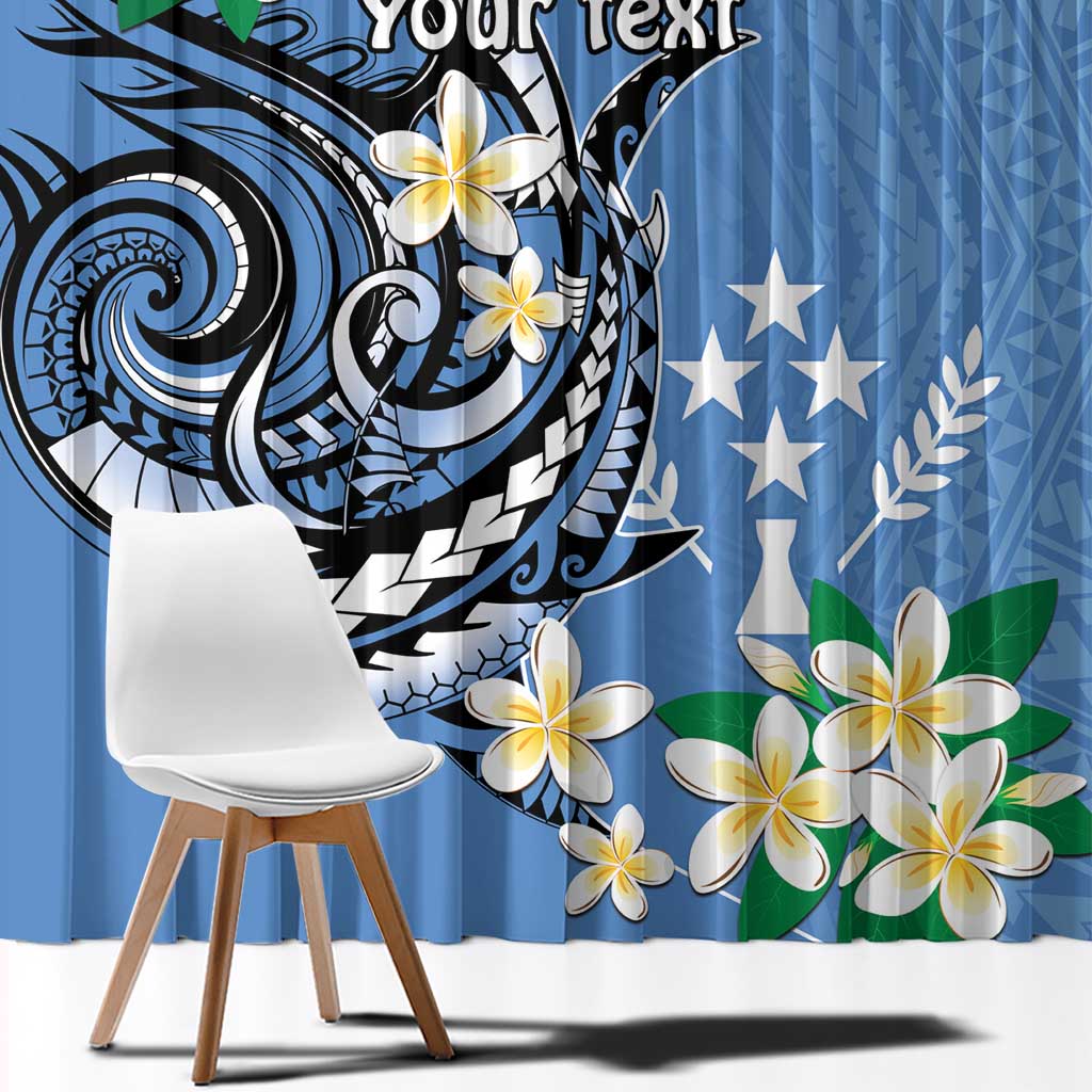 FSM Kosrae Polynesian Shark Tattoo Personalised Window Curtain