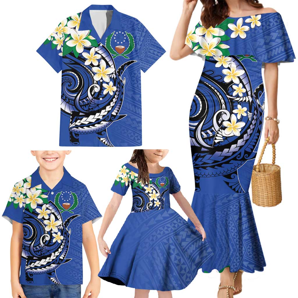 FSM Pohnpei Polynesian Shark Tattoo Personalised Family Matching Mermaid Dress and Hawaiian Shirt LT9 - Polynesian Pride