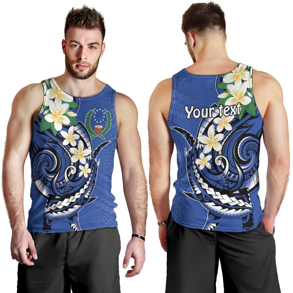 FSM Pohnpei Polynesian Shark Tattoo Personalised Men Tank Top