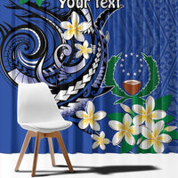 FSM Pohnpei Polynesian Shark Tattoo Personalised Window Curtain
