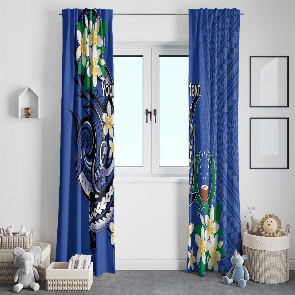 FSM Pohnpei Polynesian Shark Tattoo Personalised Window Curtain