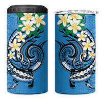 FSM Yap State Polynesian Shark Tattoo Personalised 4 in 1 Can Cooler Tumbler LT9 One Size: 16 oz Blue - Polynesian Pride