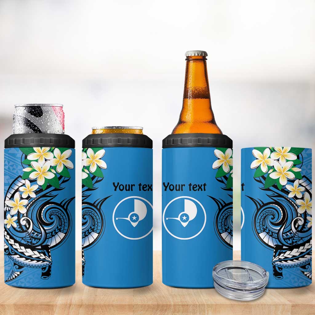 FSM Yap State Polynesian Shark Tattoo Personalised 4 in 1 Can Cooler Tumbler LT9 - Polynesian Pride