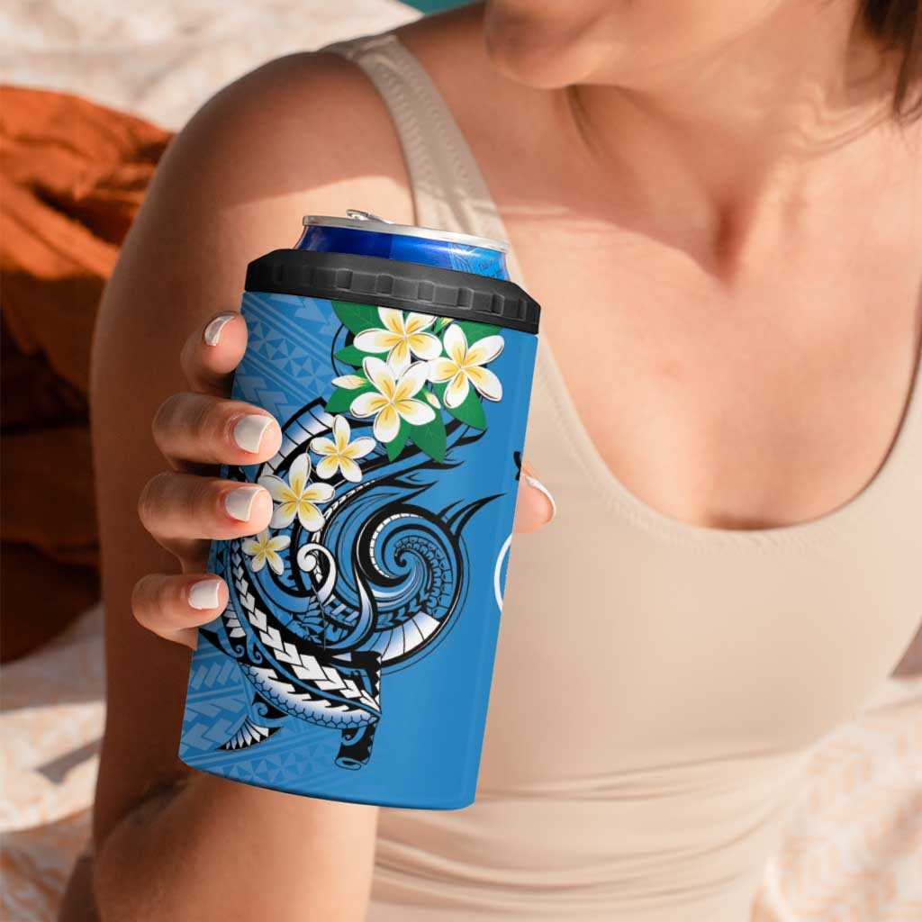 FSM Yap State Polynesian Shark Tattoo Personalised 4 in 1 Can Cooler Tumbler LT9 - Polynesian Pride