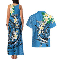 FSM Yap State Polynesian Shark Tattoo Personalised Couples Matching Tank Maxi Dress and Hawaiian Shirt LT9 - Polynesian Pride