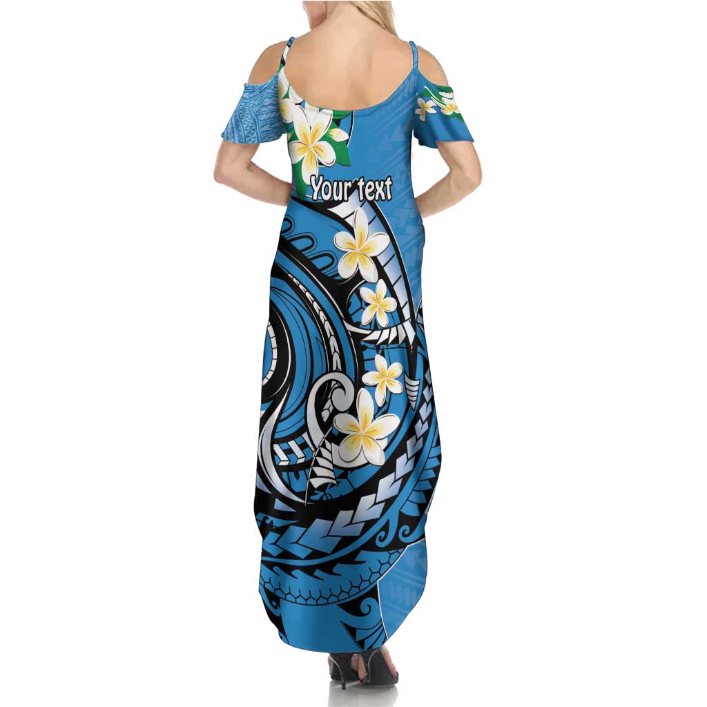 FSM Yap State Polynesian Shark Tattoo Personalised Summer Maxi Dress