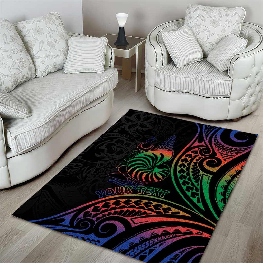 New Caledonia Polynesian Tatoo Personalised Area Rug