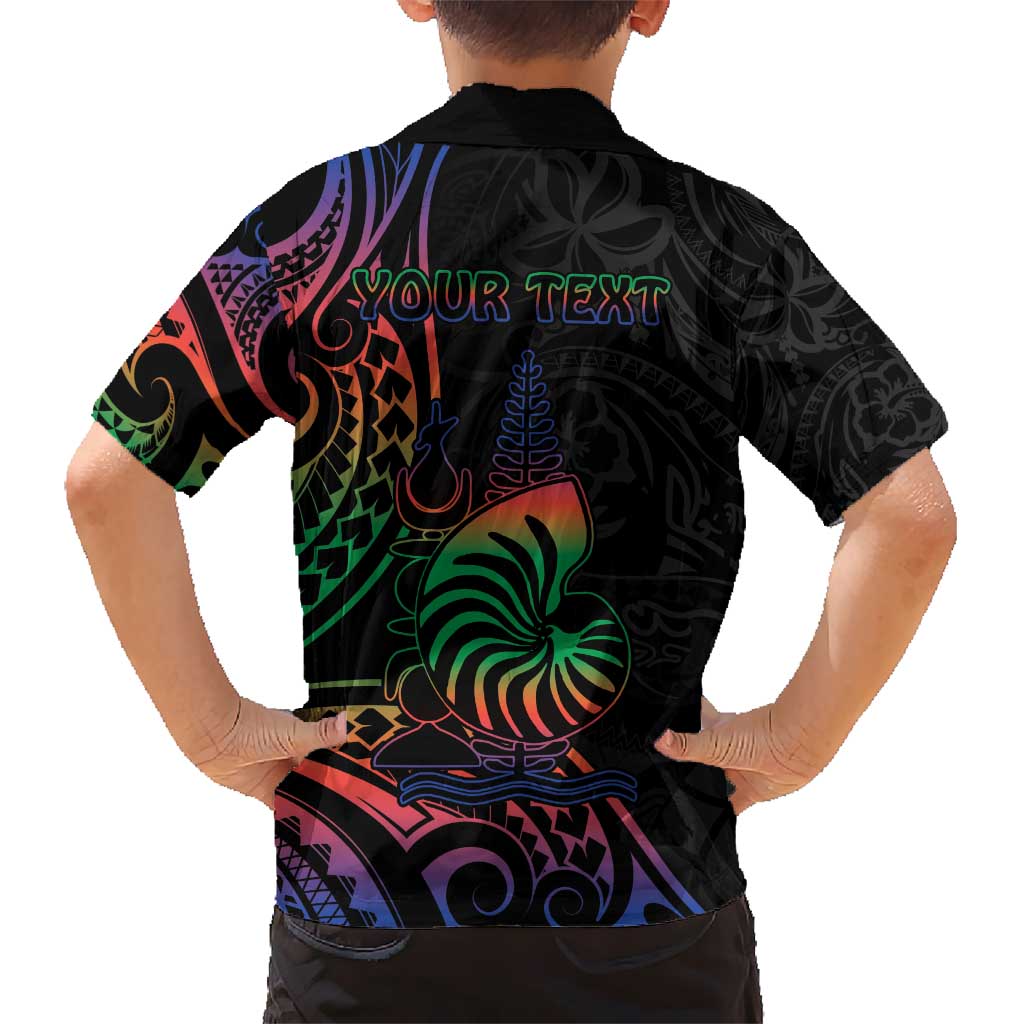 New Caledonia Polynesian Tatoo Personalised Kid Hawaiian Shirt