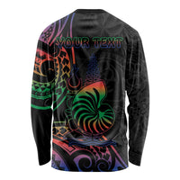 New Caledonia Polynesian Tatoo Personalised Long Sleeve Shirt