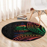 New Caledonia Polynesian Tatoo Personalised Round Carpet LT9 - Polynesian Pride