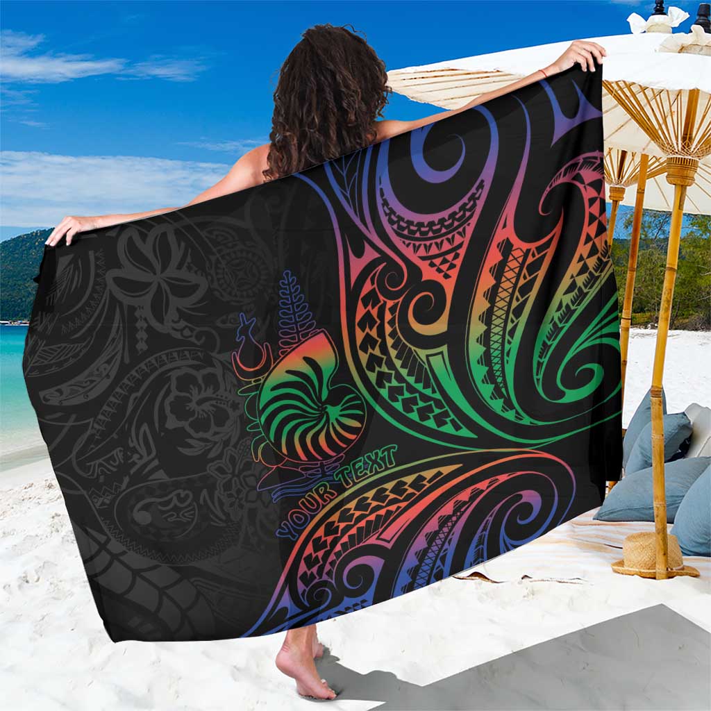 New Caledonia Polynesian Tatoo Personalised Sarong LT9 One Size 44 x 66 inches Black - Polynesian Pride