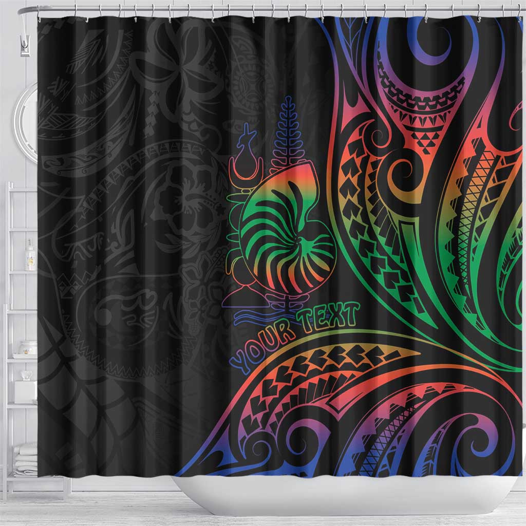 New Caledonia Polynesian Tatoo Personalised Shower Curtain