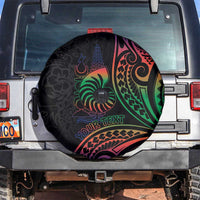 New Caledonia Polynesian Tatoo Personalised Spare Tire Cover LT9 Black - Polynesian Pride