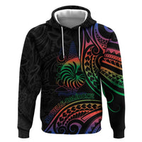 New Caledonia Polynesian Tatoo Personalised Zip Hoodie