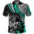 Personalised Polynesia Skull Polo Shirt Tattoo In The Style Of Maori With Marine Life Aqua LT9 Aqua - Polynesian Pride