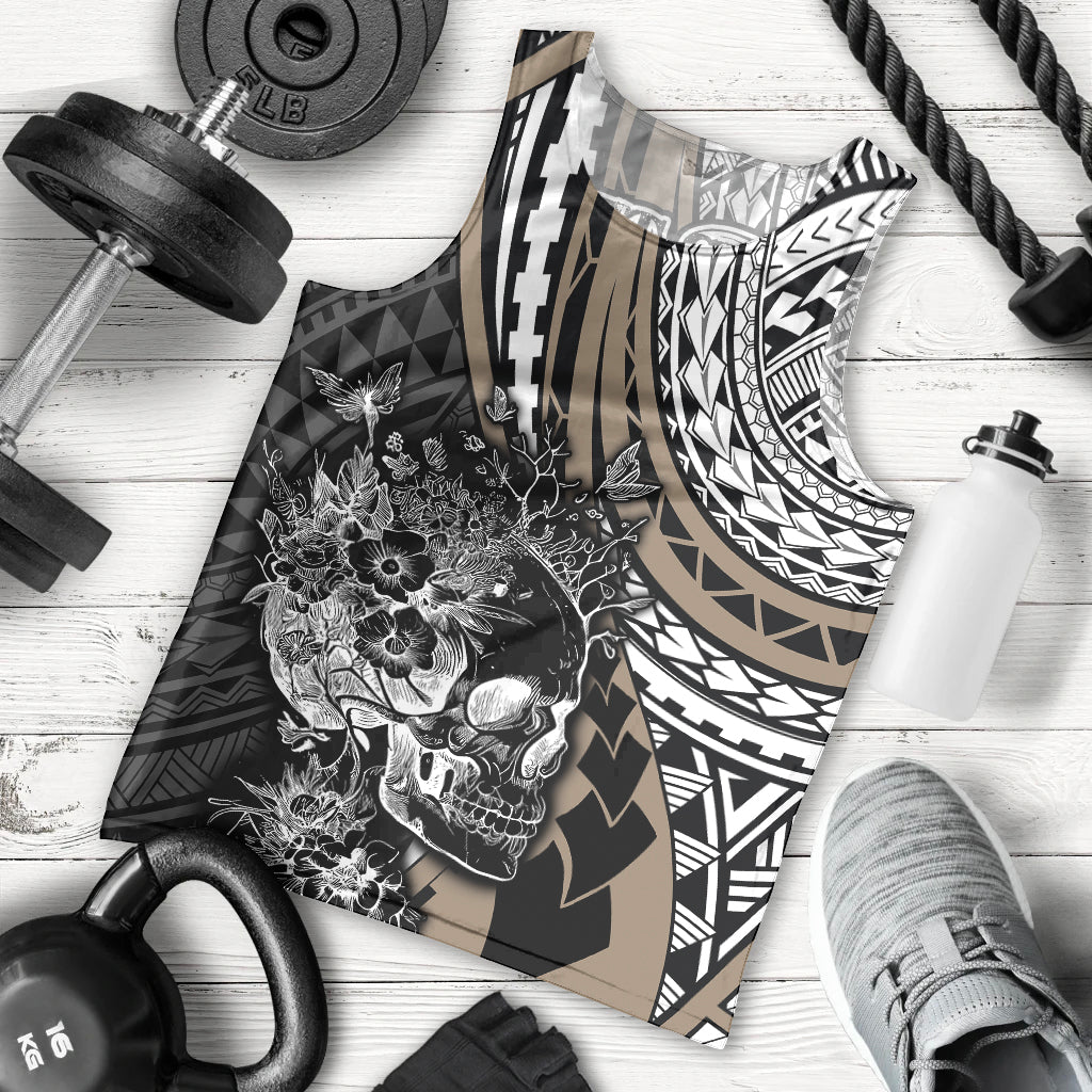 personalised-polynesia-skull-men-tank-top-tattoo-in-the-style-of-maori-with-marine-life-gold