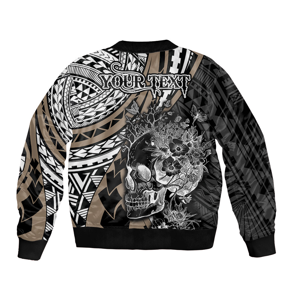 personalised-polynesia-skull-sleeve-zip-bomber-jacket-tattoo-in-the-style-of-maori-with-marine-life-gold