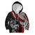 Personalised Polynesia Skull Kid Hoodie Tattoo In The Style Of Maori With Marine Life Red LT9 Hoodie Red - Polynesian Pride
