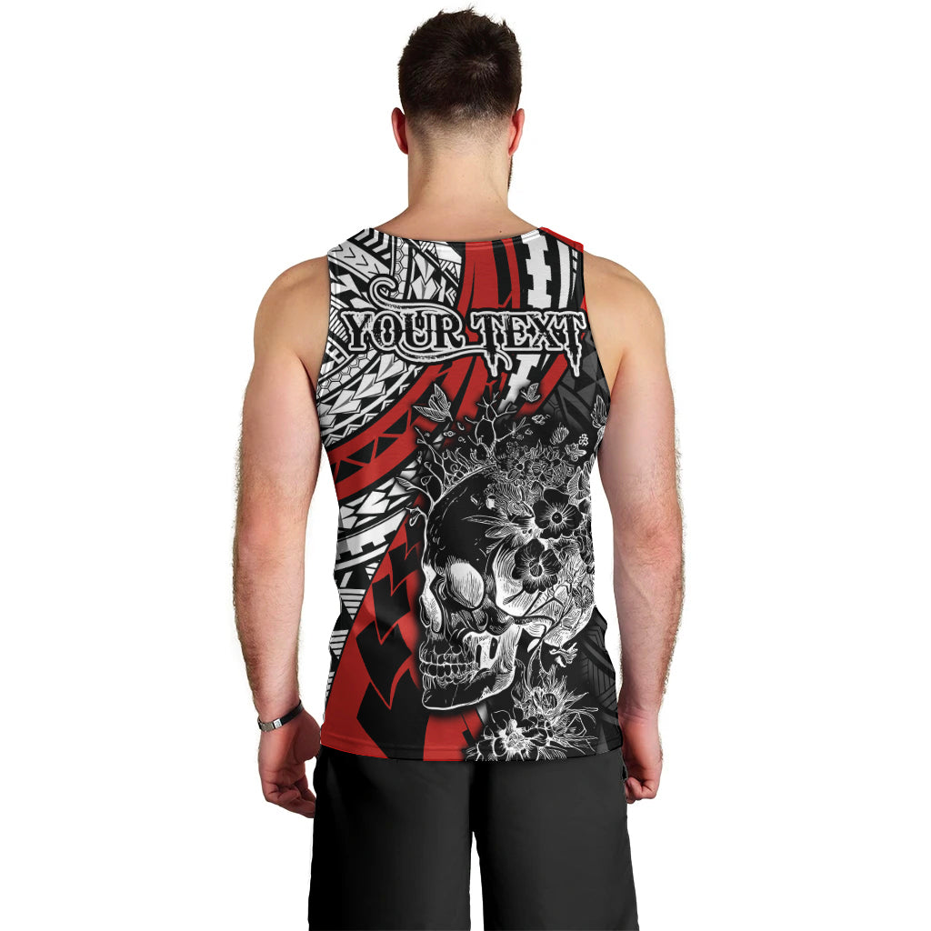 personalised-polynesia-skull-men-tank-top-tattoo-in-the-style-of-maori-with-marine-life-red