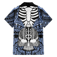 personalised-polynesia-skull-family-matching-summer-maxi-dress-and-hawaiian-shirt-with-boars-tusk-blue-arty-vibe