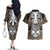 personalised-polynesia-skull-couples-matching-off-the-shoulder-long-sleeve-dress-and-hawaiian-shirt-with-boars-tusk-gold-arty-vibe