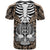 Personalised Polynesia Skull T Shirt With Boars Tusk Gold Arty Vibe LT9 - Polynesian Pride