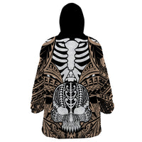 personalised-polynesia-skull-wearable-blanket-hoodie-with-boars-tusk-gold-arty-vibe