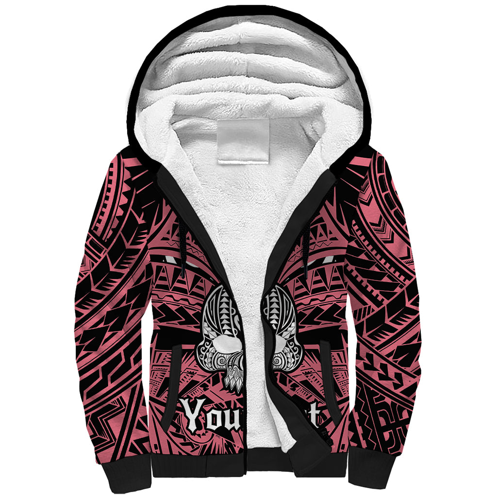 personalised-polynesia-skull-sherpa-hoodie-with-boars-tusk-pink-arty-vibe