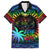 Fiji LGBT Hawaiian Shirt Love Is Love Tapa Pattern Rainbow Water Color LT9 Black - Polynesian Pride