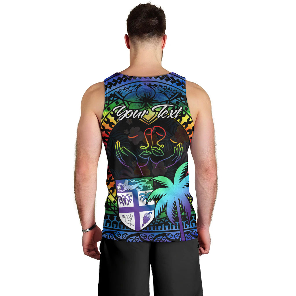 personalised-fiji-lgbt-men-tank-top-love-is-love-tapa-pattern-rainbow-water-color