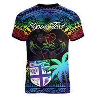 personalised-fiji-lgbt-women-v-neck-t-shirt-love-is-love-tapa-pattern-rainbow-water-color