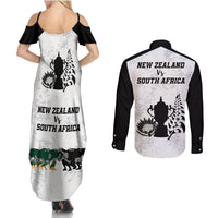 New Zealand South Africa Rugby Couples Matching Summer Maxi Dress and Long Sleeve Button Shirt History Commemorative World Cup Winners Unique LT9 - Polynesian Pride