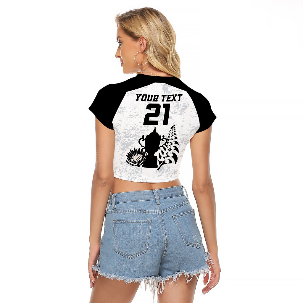 Custom New Zealand South Africa Rugby Raglan Cropped T Shirt History Commemorative World Cup Winners Unique LT9 - Polynesian Pride